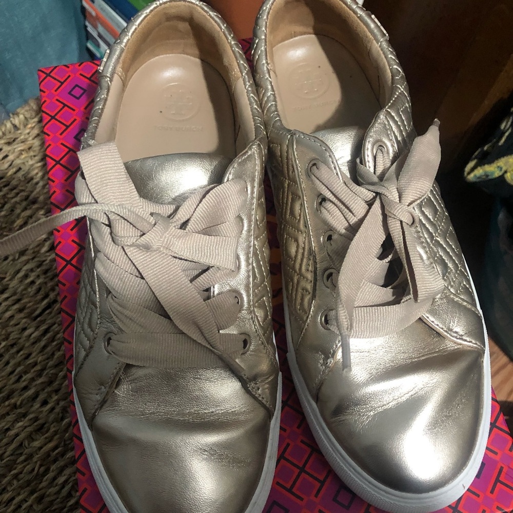 Tory Burch Rose Gold Sneakers